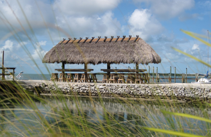 Cabana and beach at Coral Bay Resort.