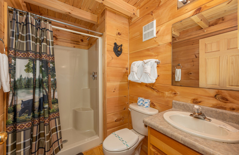 Bathroom at American Patriot Getaways - Wilderness Adventure.