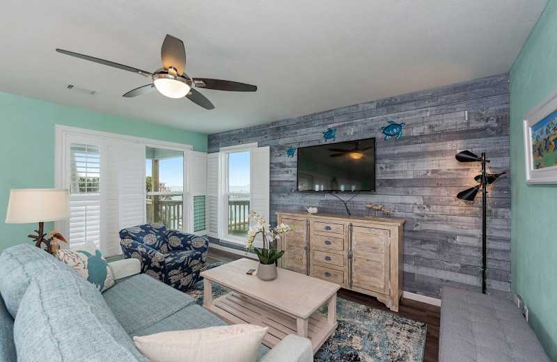 Rental living room at Sunset Properties.