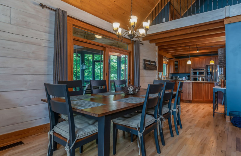 Rental kitchen at Yonder Luxury Vacation Rentals.