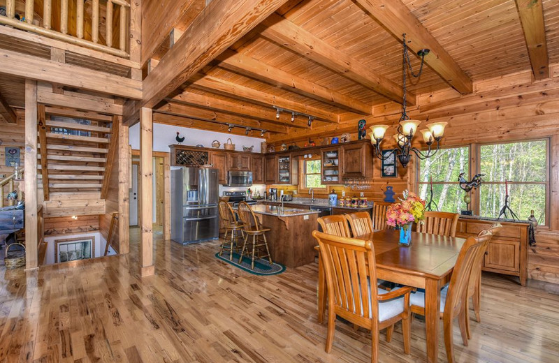 Rental kitchen at Smoky Mountain Retreat Realty.