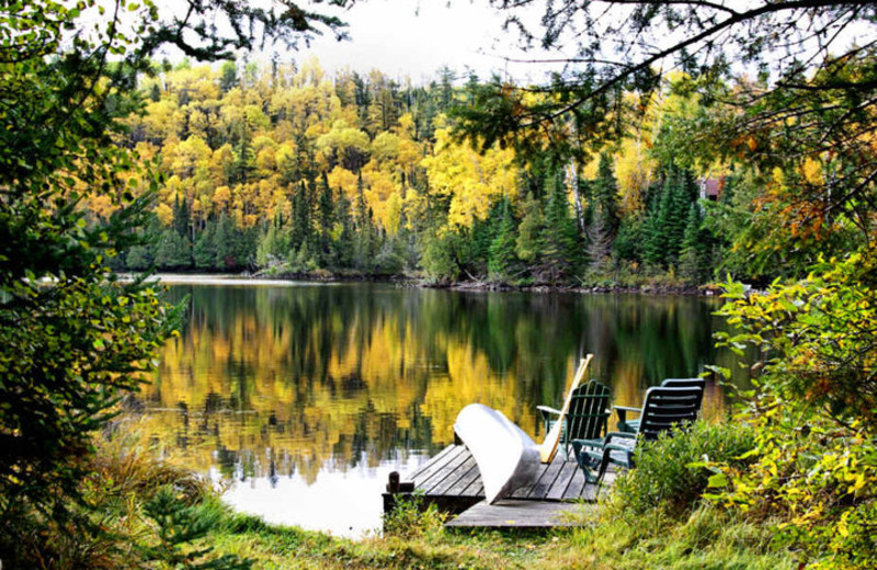 Lake view at Bearskin Lodge.
