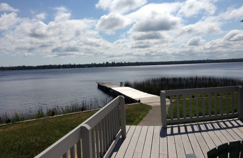 Dock view at Inn on Lac Labelle.
