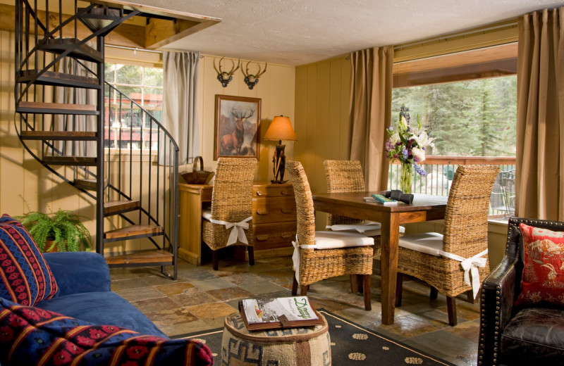Cabin living room at O-Bar-O Cabins.