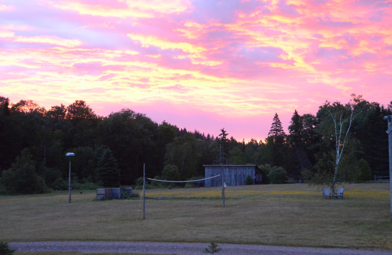 Sunrise at Jackson's Lodge and Log Cabin Village.