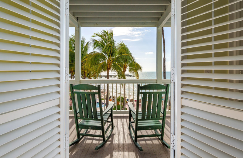 Guest balcony at Coconut Beach Resort.