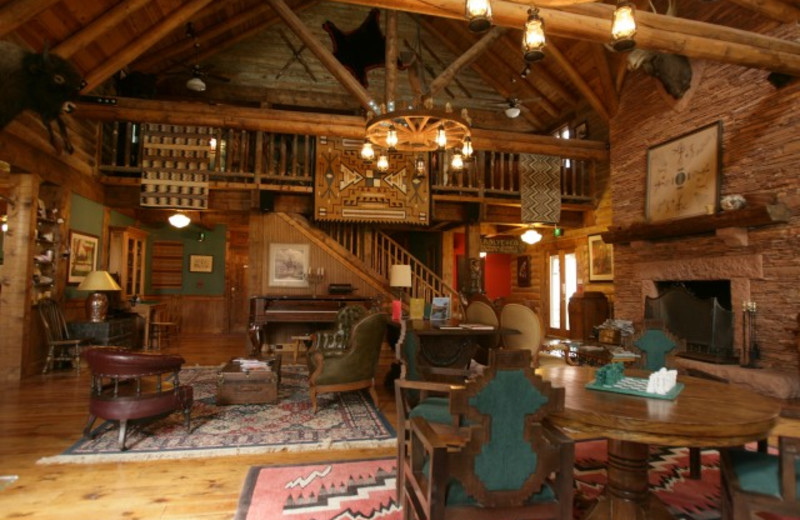 Lodge interior at The Lodge at Red River Ranch.
