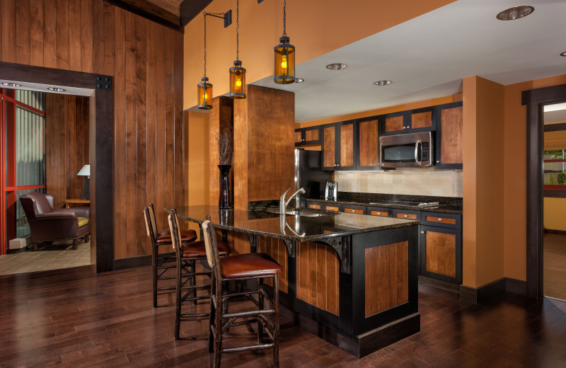 Guest kitchen at Bear Creek Mountain Resort.