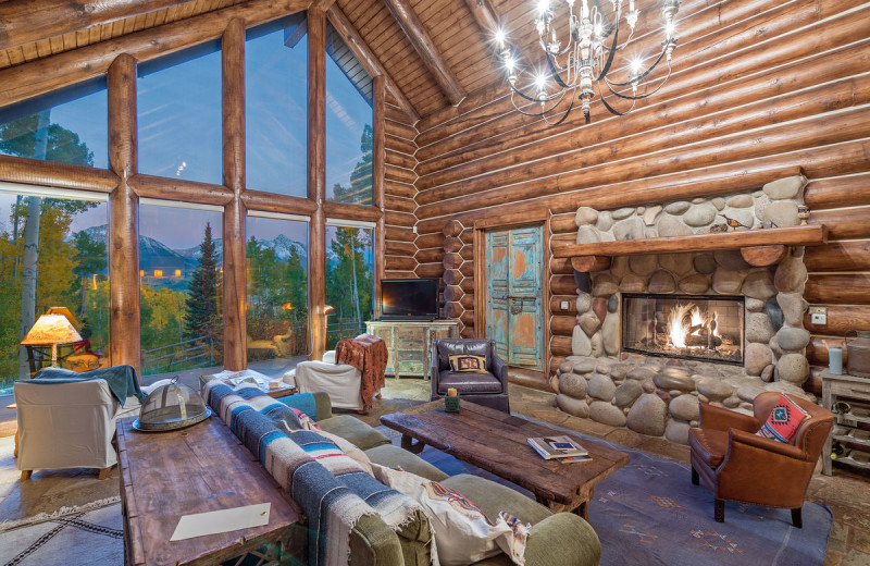 Rental living room at Accommodations in Telluride.