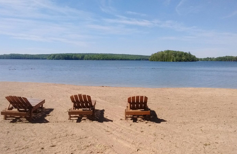 Beach at Evergreen Resort.