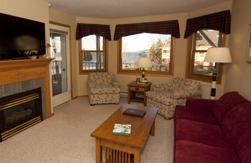 Living room at Westwood Shores Waterfront Resort.