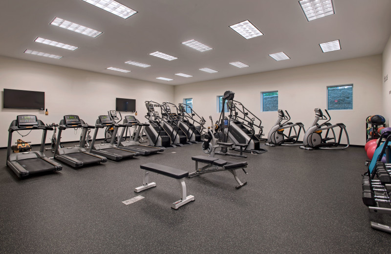 Fitness room at Eaglewood Resort & Spa.