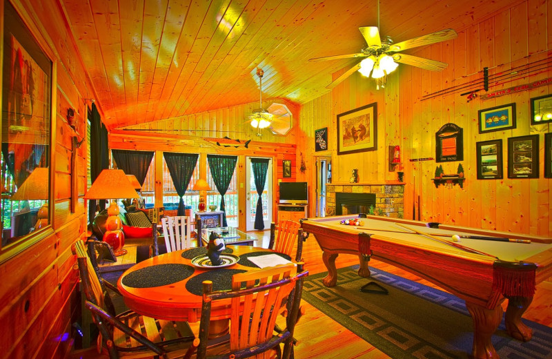 Cabin interior at Aunt Bug's Cabin Rentals, LLC.