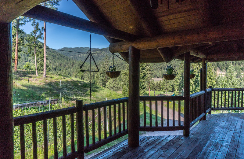 Deck view at Montana River Lodge.
