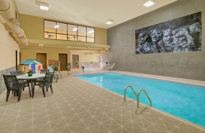 Indoor pool at Rushmore Express Inn & Family Suites.