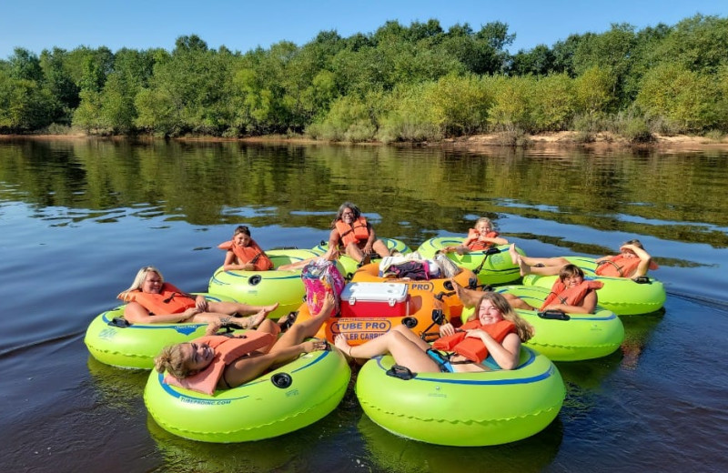 Tubing at Point Bluff Resort.