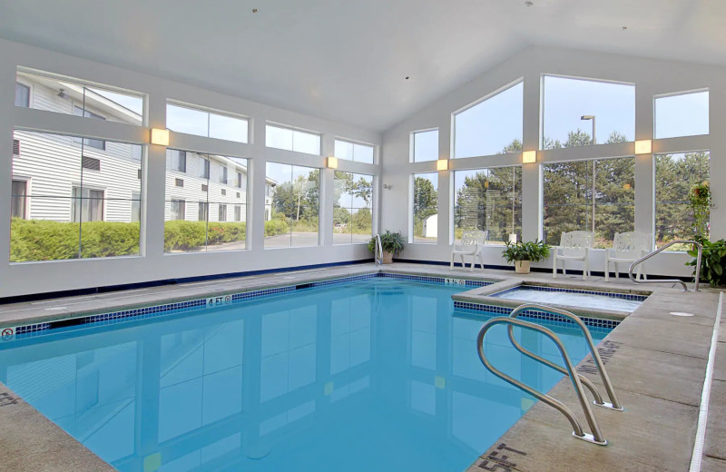 Indoor pool at Super 8 by Wyndham Portland ME.