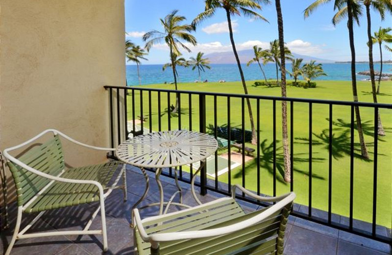 Balcony view at Maui Vacation Rentals.