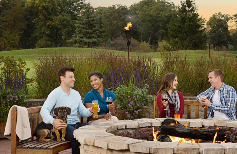 Outdoor bonfire at Eaglewood Resort & Spa.