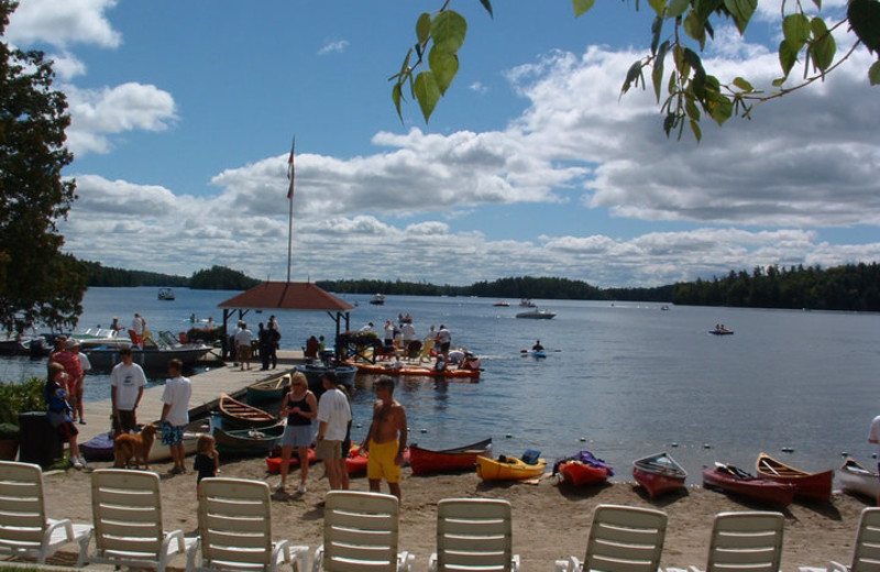 The beach at Severn Lodge.