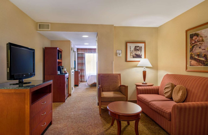 Guest room at Hilton Garden Inn Cleveland East/Mayfield Village.