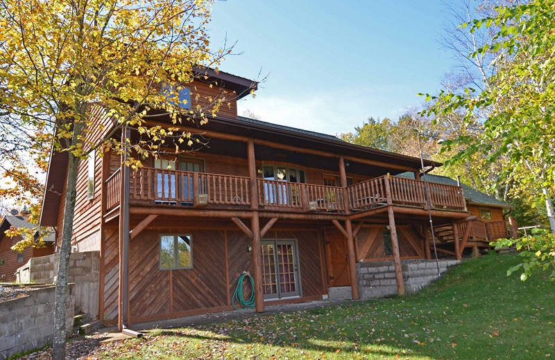 Cabin exterior at North Country Vacation Rentals.