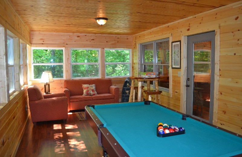 Cabin porch at Sautee Resorts.