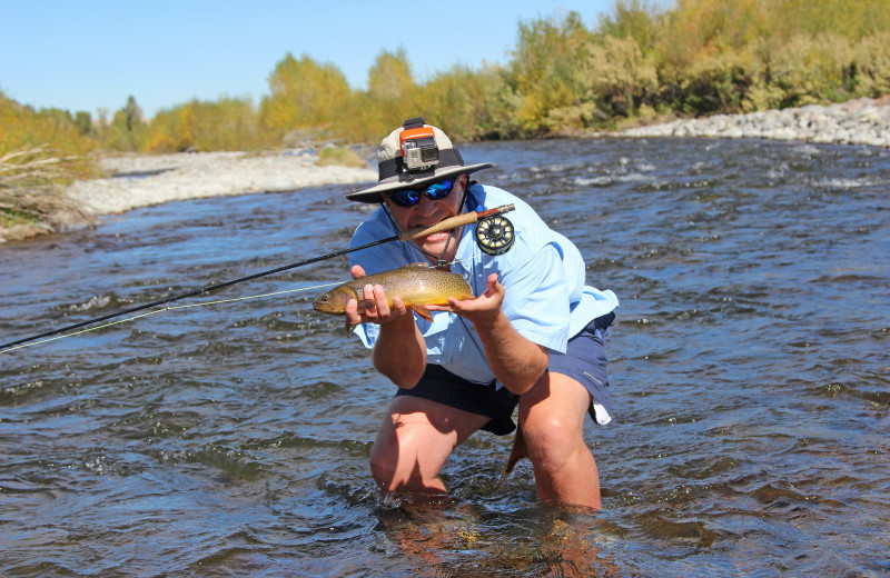 Fishing at Wood River Ranch.