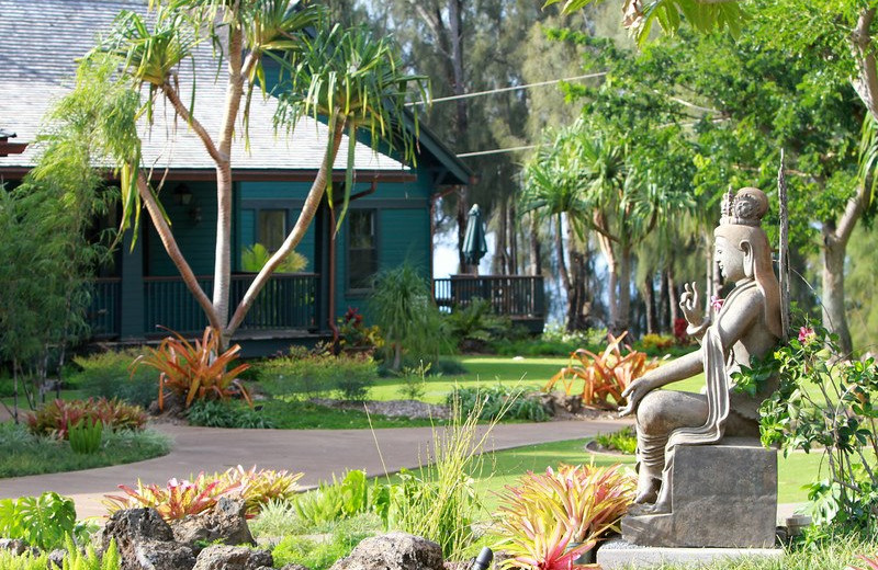 The courtyard at Lumeria Maui.