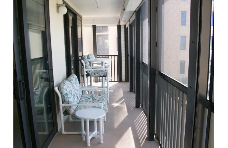 Rental balcony at Vanderbilt Vacations.