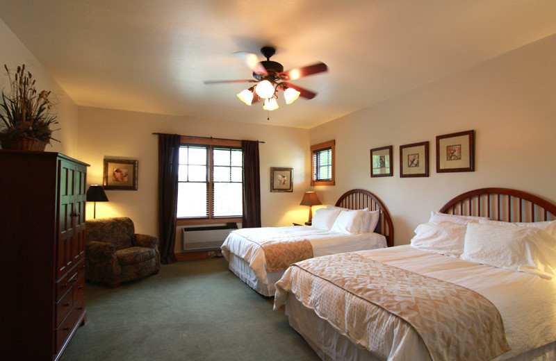 Guest room at Nantahala Village.