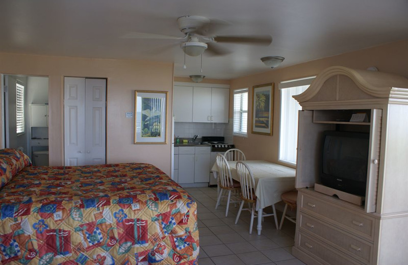 Guest room at Daytona Shores Inn and Suites.