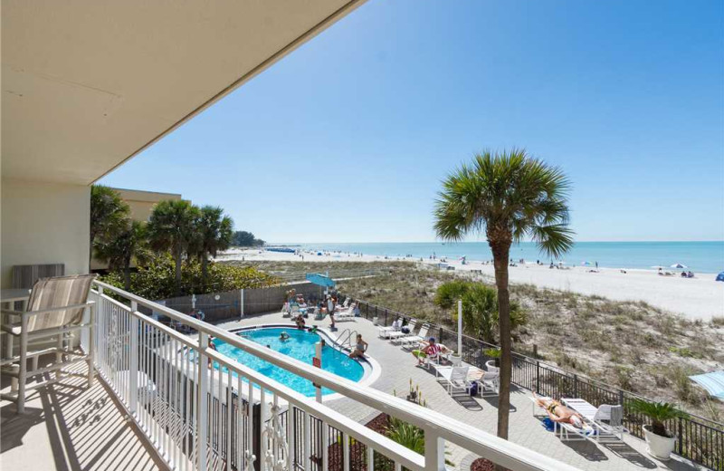 Rental balcony at SunHost Resorts.