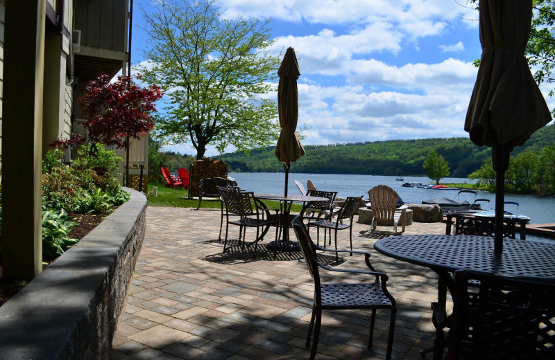 Patio at Lakestar Lodge.