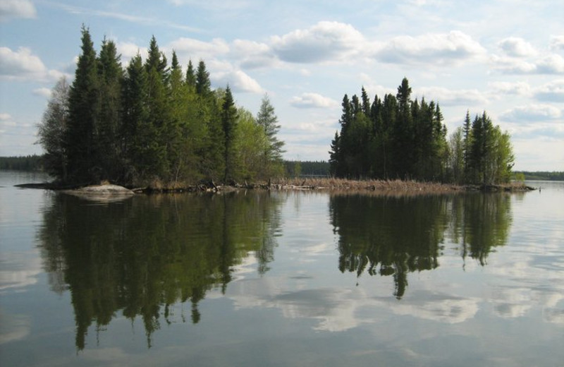 Lake view at Slim's Cabins.