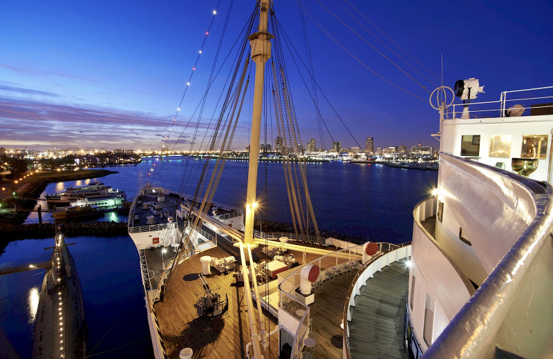 Exterior view of The Queen Mary.