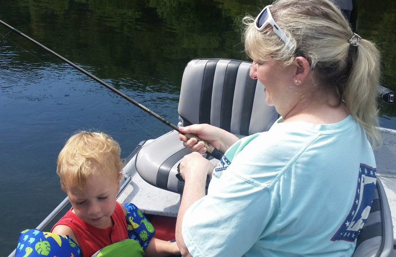 Fishing at Copper John's Resort.