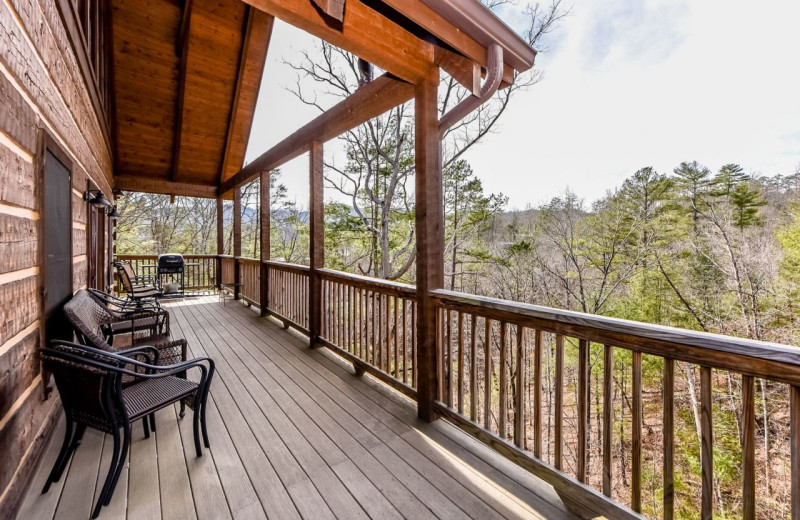 Rental deck at Dogwood Cabins LLC.