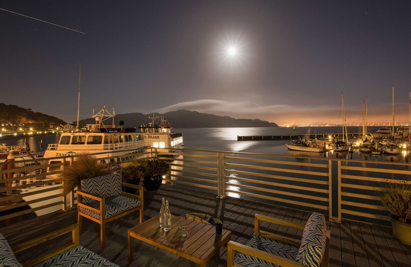 View from Waters Edge Hotel Tiburon.