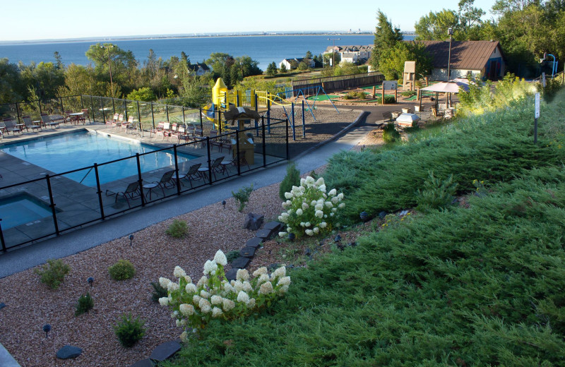 Outdoor pool at EdgeWater Resort and Waterpark.