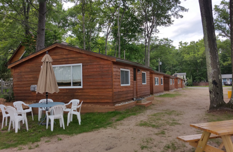 Cabin exterior at Lake Cabins Resort.
