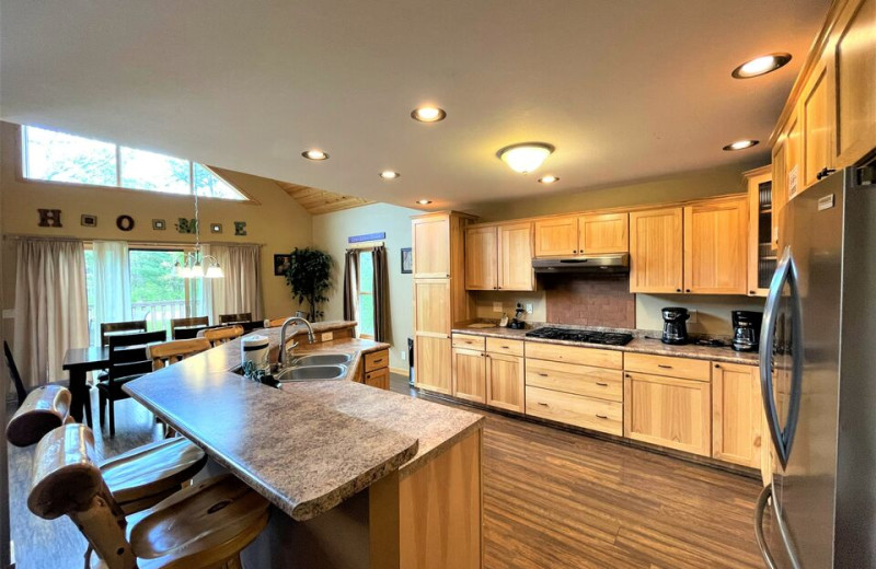 Rental kitchen at Spring Brook Vacation Home Rentals.