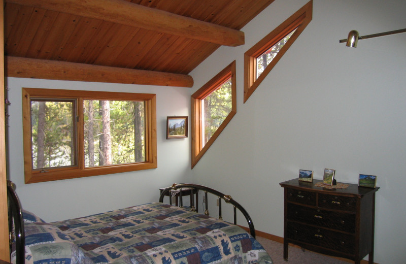 Guest bedrooms at The Glacier Chalet.