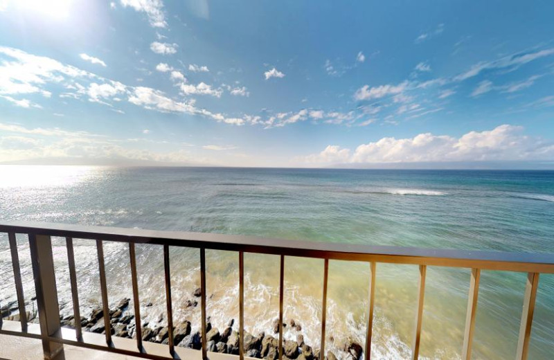 Rental balcony at Vacasa Maui.