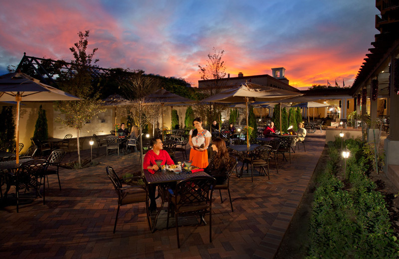 Patio dining at Hotel Albuquerque at Old Town.