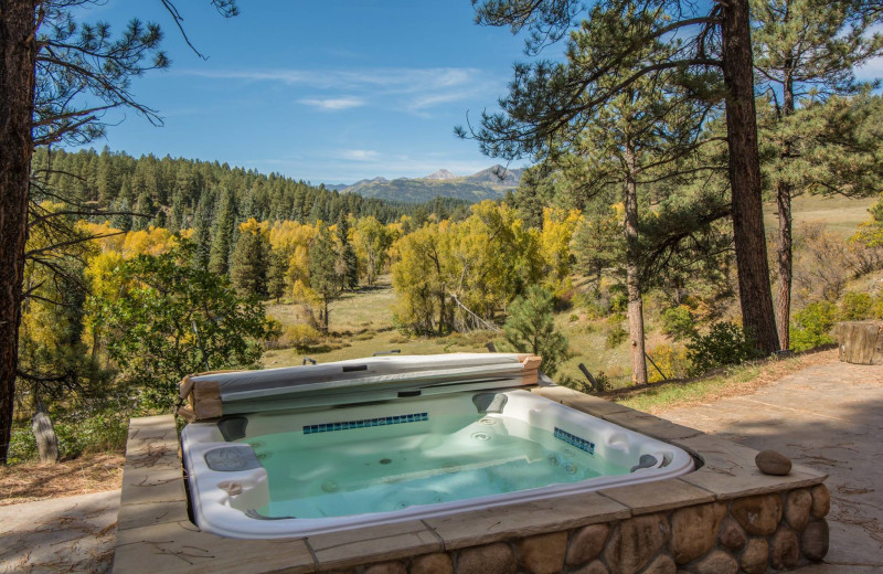 Rental hot tub at Pagosa Springs Accommodations.