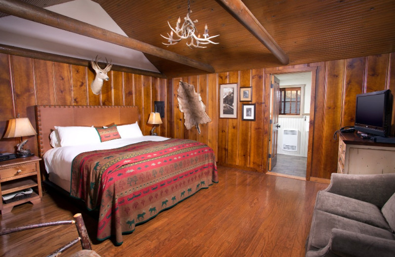 Cabin bedroom at Big Cedar Lodge.