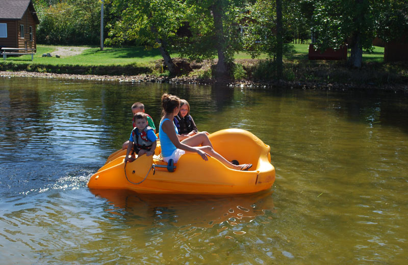 Paddle boat at Birch Forest Lodge.