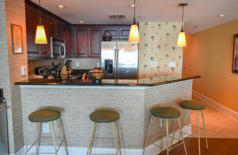 Rental kitchen at Seaside Vacations.