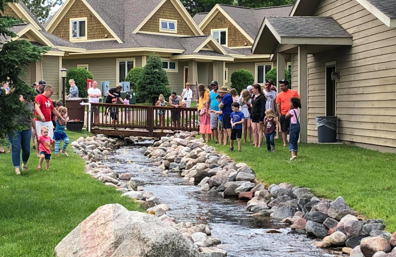 Duck racing at Kavanaugh's Sylvan Lake Resort.